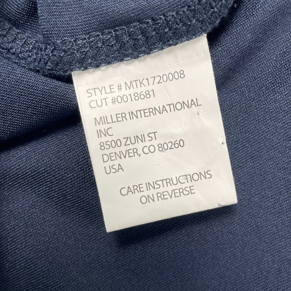 Cinch Shirt Mens L Navy Blue Long Sleeve Graphic Performance Tee Stretch Active - Picture 9 of 11